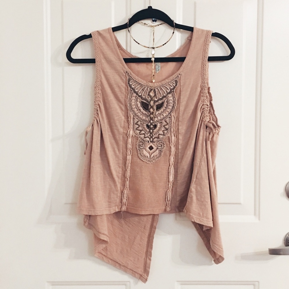 Free People Beaded Tank Top